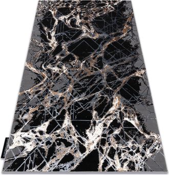 RugsX Tappeto De Luxe Moderno 622 Astrazione - Structural Grigio / Oro Grey 200x290 Cm