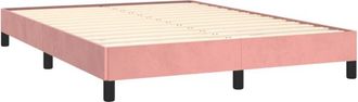 vidaXL Estructura De Cama Sin Colch&oacute;n Terciopelo Rosa 140x200 Cm Vidaxl