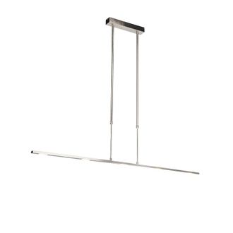 QAZQA Moderno L&aacute;mpara Colgante Moderna De Acero Con Led Regulable - Bold Aluminio /acero Alargada Incluye Led Max. 5 X 25 Watt - Qazqa