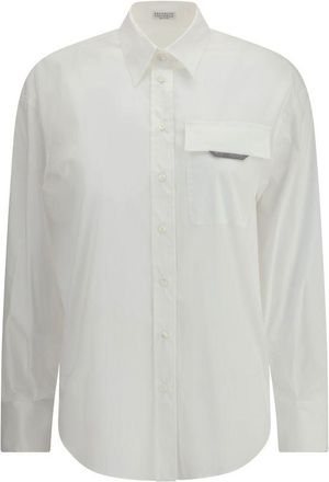 Brunello Cucinelli White Cotton Womens Shirt