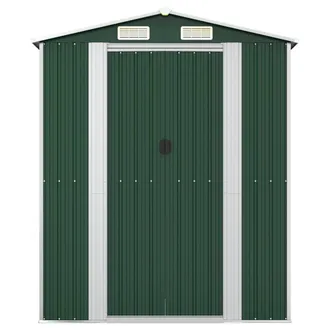 Berkfield Home Garden Shed Green 192x108x223 cm Galvanised Steel | Size: 192 x 108 x 223 cm