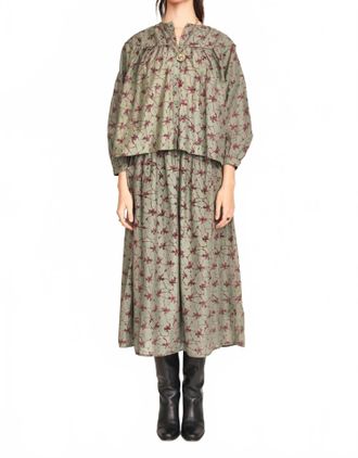 Mirth Oslo Blouse In Shadow Kudzu