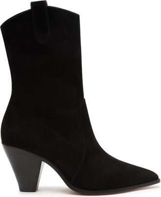 Schutz Womens Mackie Leather Boot In Black