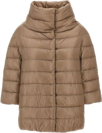 Herno Chaqueta tipo capa de plum&oacute;n Aminta - Jackets - Mujer - Beige - S