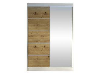 Mirjan24 Armario Closico 149, Blanco + Roble Artisan, 200x120x58cm, Puertas De Armario: Correderas, N&uacute;mero De Estantes: 0, Led