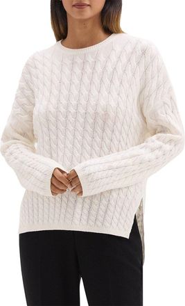 Theory Karenia Cable Knit Wool & Cashmere-Blend Sweater