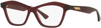 Bottega Veneta 54mm Cat Eye optical glasses in Red at Nordstrom