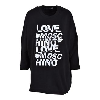 Love Moschino Truien & Vesten, Dames, Zwart, S, Katoen, Katoenen Gebreide Trui