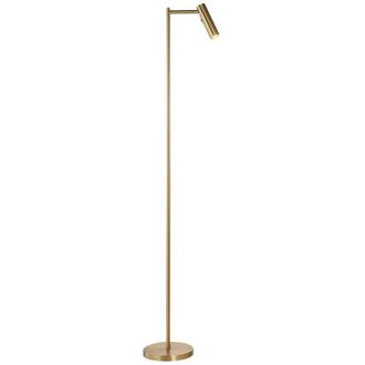 Endon Lighting Dedicated Reader Dedicated LED Reader Task Floor Lamp Warm Brass