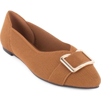 Elie Tahari Lucerne Pointed Toe Flat in Camel at Nordstrom, Size 5.5