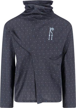 Kiko Kostadinov Black Ohne High Turtleneck Geometric Sweater