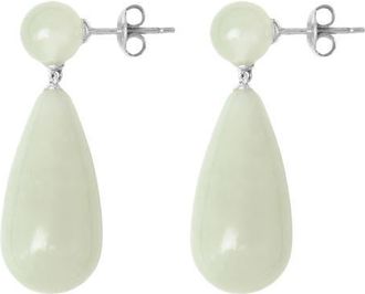 LI&Eacute; STUDIO The Lola Drop Earrings in Green Serpentine at Nordstrom