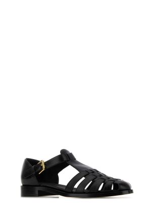 Churchs Womens Black Leather Kelsey Ballerinas Ballerine Flat Shoes