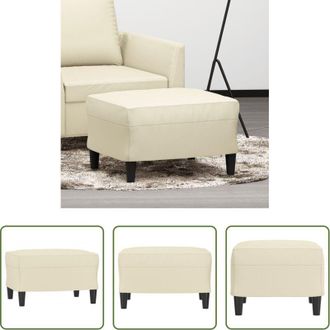 vidaXL vidaXL Poggiapiedi per divano - Poggiapiedi Crema 60x50x41 cm in Similpelle