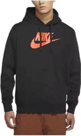 Nike Logo Hoodie Black Orange DR7830-010