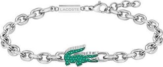 Lacoste Arthor Crocodile Chain Bracelet in Silver at Nordstrom