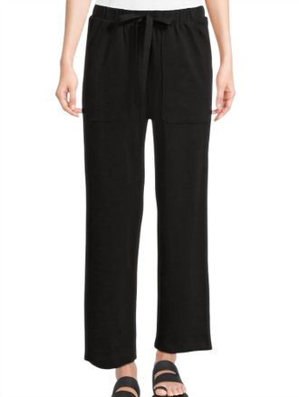 Lilla P Knit Drawstring Pants In Black