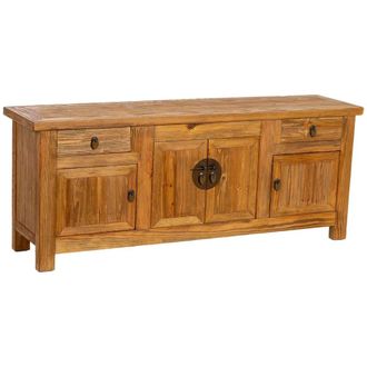 Wanderlust Deco Mueble bajo de madera marr&oacute;n 159x39x63h cm