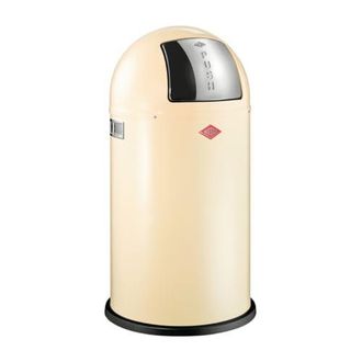 WESCO Cubo De Basura Elegante Almendra 50 Litros Acero Inoxidable