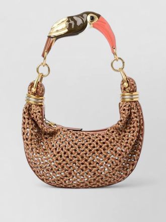 Chlo&eacute; round bracelet shoulder bag bird handle