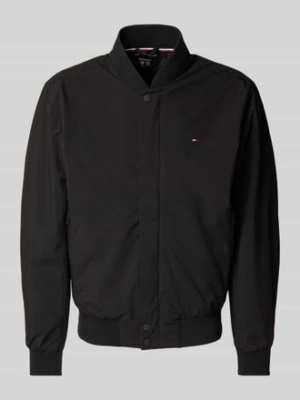 Tommy Hilfiger Bomberjacke mit Logo-Stitching in Black, Gr&ouml;&szlig;e M
