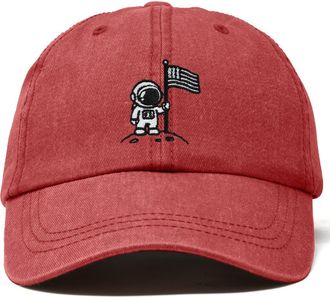 Dalix Moon Mission Dad Cap in Washed Red at Nordstrom