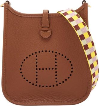 Herm&egrave;s Pre-owned Hermes Clemence Maxi Quadrille Evelyne I TPM Ladies L92HWXLK5QF6V06T