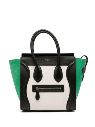 Celine 2014-2015 Micro Tricolor Nubuck and Calfskin Luggage tote bag - women - Calf Leather/Nubuck Leather - One Size - Multicolour