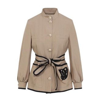 Valentino Dames, Jassen, Beige, Maat: M Linnen