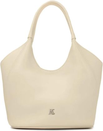 Kazar Leren Handtas met Dubbel Handvat KS Ottile - Dames - Handtassen - Beige - ONE Size - Leer - Tassen