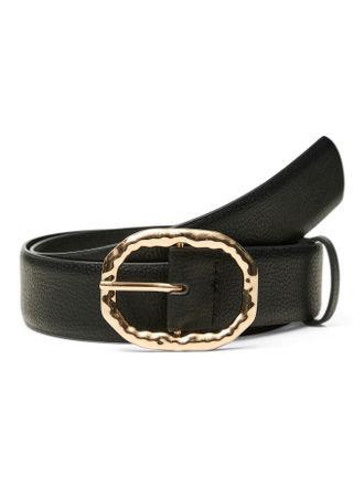 Vero Moda Synthetikg&uuml;rtel VERO MODA VMKAJA COATED BELT NOOS, Damen, Gr. 80, schwarz detail:gold, Lederimitat, kontrastfarbene Details, unifarben, G&uuml;rtel Synthet