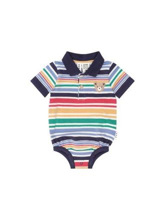 Huxbaby Rainbow Stripe Polo Romper in Multi at Nordstrom, Size 12-18M Au