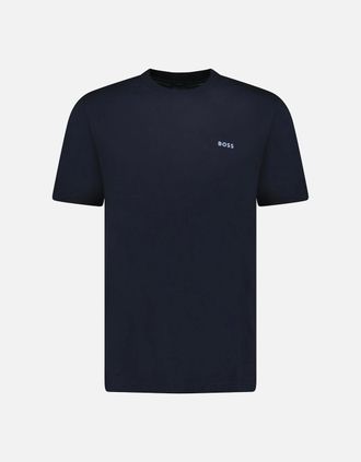 HUGO BOSS Mens Hugo Boss Blue Logo-Stamp T-Shirt in Navy - Size: 46