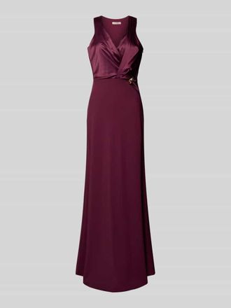 Rinascimento Rinascimento Abendkleid in Wickel-Optik in Bordeaux, Größe M