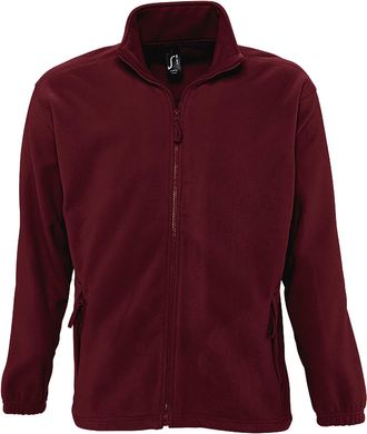 SOLS Heren North Full Zip Outdoor Fleece Jacket (Bourgondi&euml;)