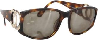 Chanel Pre-owned Accessories, female, Brown, Size: ONE SIZE Pre-owned Vintage Sunglasses