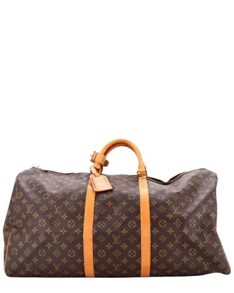 Louis Vuitton Brown Monogram Canvas Keepall Bag 60 (Authentic Pre-Loved)