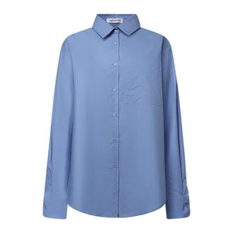 Frankie Shop Lui Cotton Shirt - female - The Frankie Shop - Shirts - Blue - M - Blouses & Shirts