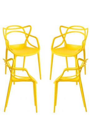 Regalos Miguel Regalos Miguel - Packs Sillas Jard&iacute;n - Pack 4 Sillas Korme - Amarillo