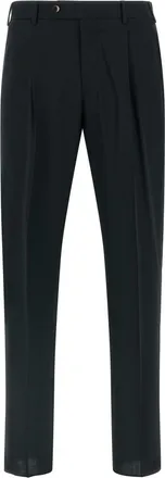 Pantaloni Torino Black Tapered Pleated Pants
