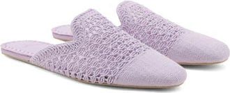 Mango Crochet Indoor Mule Slipper in Lilac at Nordstrom, Size 7.5Us