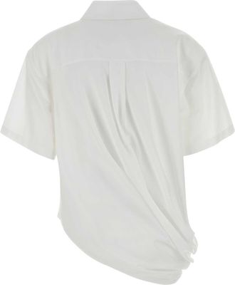 Loewe Womens White Poplin Shirt Exterior: Cotton Camicie