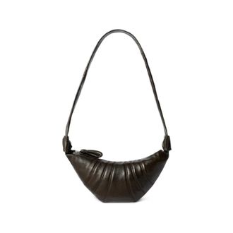 Christophe Lemaire Small Croissant Bag In Coated Cotton
