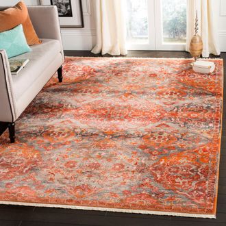 Safavieh Vintage Persian Machine Made Area Rug, Aqua / Orange Traditional Style