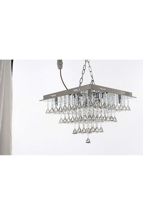 Netlighting Parma 8 Light Square Flush Polished Chrome Square Ceiling Fitting in Grey