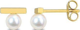 Rina Limor 10K 4-4.5mm mm Pearl Earrings