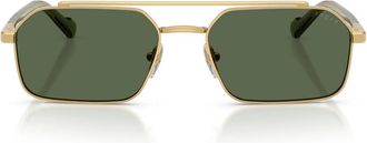 Vogue Eyewear Zonnebril met dubbele brug van metaal - unisex - Zonnebrillen - Geel - 57 MM - Accessoires
