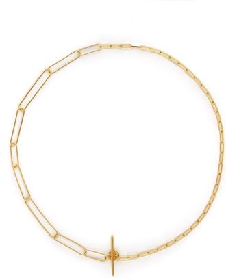 Otiumberg Paperclip two-chain necklace - unisex - 14kt Gold Vermeil - One Size