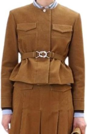 Tory Burch Corduroy Jacket - Dames - Jassen - Bruin - Maat: XS Corduroy