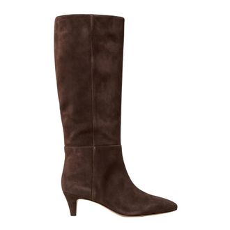 Twinset Stivali alti in pelle scamosciata - - Shoes - Donna - Marrone - 39 EU